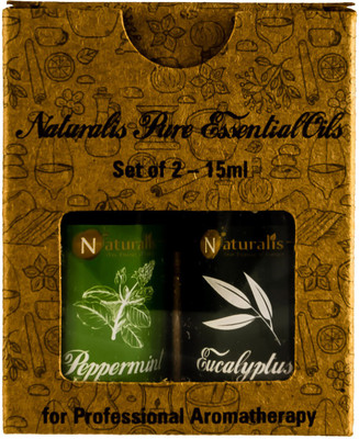 Naturalis Oil Gift Pack Of 2 for Health Care (Peppermint Oil, Eucalyptus Oil)(15 ml)