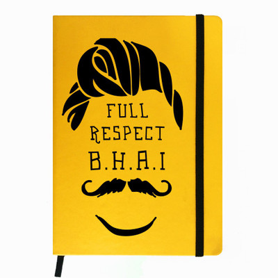 Hamee A5 Notebook(Raksha Bandhan Special GIft for Brother Sister Designer Printed Yellow Leather A5 Notebook - 200 pages, A5 size Respect Bro, Yellow)
Hamee A5 Notebook(Raksha Bandhan Special GIft for Brother Sister Designer Printed Yellow Leather A5 Notebook - 200 pages, A5 size Respect Bro, Yellow)
