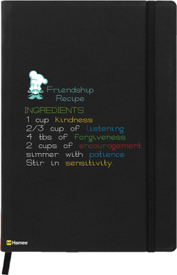Hamee A5 Notebook(Friendship Day Special Friends Theme Designer Printed Black Leather A5 Notebook - 200 pages, A5 size Friendship Recipe, Black)
Hamee A5 Notebook(Friendship Day Special Friends Theme Designer Printed Black Leather A5 Notebook - 200 pages, A5 size Friendship Recipe, Black)