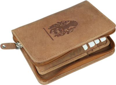 Kan Men Tan Genuine Leather Document Holder(8 Card Slots)