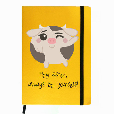 Hamee A5 Notebook(Raksha Bandhan Special GIft for Brother Sister Designer Printed Yellow Leather A5 Notebook - 200 pages, A5 size Hey Sister, Yellow)
Hamee A5 Notebook(Raksha Bandhan Special GIft for Brother Sister Designer Printed Yellow Leather A5 Notebook - 200 pages, A5 size Hey Sister, Yellow)