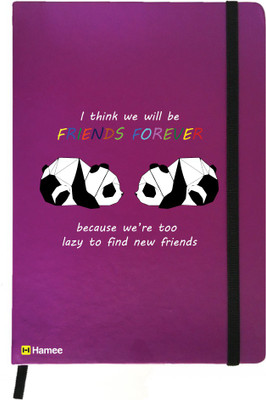 Hamee A5 Notebook(Friendship Day Special Friends Theme Designer Printed Black Leather A5 Notebook - 200 pages, A5 size Lazy Friends, Purple)
Hamee A5 Notebook(Friendship Day Special Friends Theme Designer Printed Black Leather A5 Notebook - 200 pages, A5 size Lazy Friends, Purple)