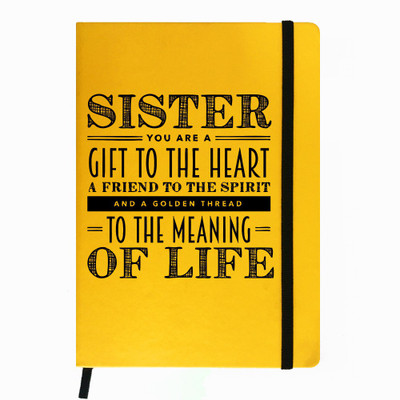 Hamee A5 Notebook(Raksha Bandhan Special GIft for Brother Sister Designer Printed Yellow Leather A5 Notebook - 200 pages, A5 size Sisters for Life, Yellow)
Hamee A5 Notebook(Raksha Bandhan Special GIft for Brother Sister Designer Printed Yellow Leather A5 Notebook - 200 pages, A5 size Sisters for Life, Yellow)