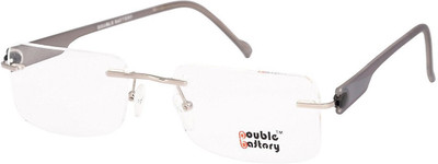 DOUBLE BATTERY Rimless Square Frame(52 mm