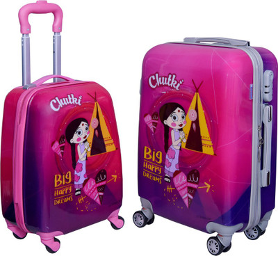Fortune Chhoota Bheem Chutki Big happy Dreams set of 17+20 Inch KidsLuggage trolley Bag Check-in Luggage - inch(Multicolor
Fortune Chhoota Bheem Chutki Big happy Dreams set of 17+20 Inch KidsLuggage trolley Bag Check-in Luggage - inch(Multicolor