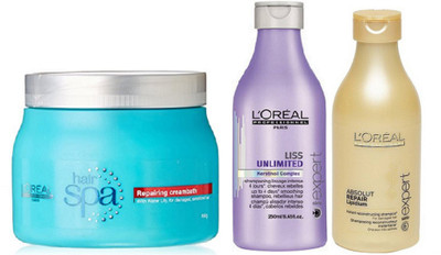 L'Oreal Paris REPAIRING CREAMBATH HAIR SPA,LISS UNLIMITED SHAMPOO,ABSOLUT REPAIR SHAMPOO(Set of 3)
L'Oreal Paris REPAIRING CREAMBATH HAIR SPA,LISS UNLIMITED SHAMPOO,ABSOLUT REPAIR SHAMPOO(Set of 3)