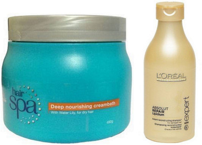 L'Oreal Paris PROFESSIONNEL DEEP HAIR SPA & ABSOLUT REPAIR LIPIDIUM SHAMPOO(Set of 1)
L'Oreal Paris PROFESSIONNEL DEEP HAIR SPA & ABSOLUT REPAIR LIPIDIUM SHAMPOO(Set of 1)