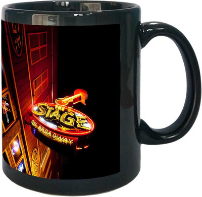 Arkist buy me a beer Black Ceramic Mug(340 ml), Multicolor