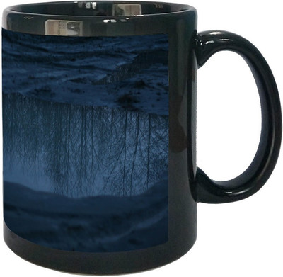 Arkist reflections in a mud puddle Black Ceramic Mug(340 ml), Multicolor