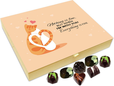 Chocholik Gift Box - Everything Is Fine When I Am With You Chocolate Box - 20pc Truffles(240 g)
Chocholik Gift Box - Everything Is Fine When I Am With You Chocolate Box - 20pc Truffles(240 g)