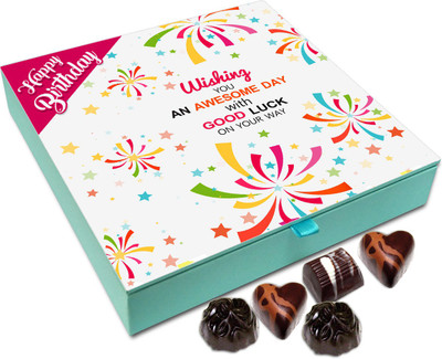 Chocholik Gift Box - Wishing You An Awesome Day Chocolate Box - 9pc Truffles(108 g)
Chocholik Gift Box - Wishing You An Awesome Day Chocolate Box - 9pc Truffles(108 g)
