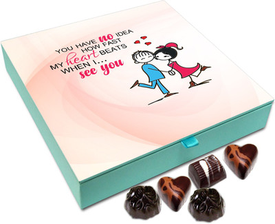 Chocholik Gift Box - You Have No Idea How Fast My Heart Beats Chocolate Box - 9pc Truffles(108 g)
Chocholik Gift Box - You Have No Idea How Fast My Heart Beats Chocolate Box - 9pc Truffles(108 g)