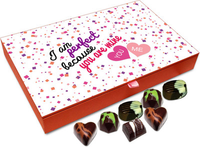 Chocholik Gift Box - I'm Perfect Because You Are Mine Chocolate Box - 12pc Truffles(144 g)
Chocholik Gift Box - I'm Perfect Because You Are Mine Chocolate Box - 12pc Truffles(144 g)