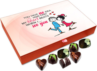 Chocholik Gift Box - You Have No Idea How Fast My Heart Beats Chocolate Box - 12pc Truffles(144 g)
Chocholik Gift Box - You Have No Idea How Fast My Heart Beats Chocolate Box - 12pc Truffles(144 g)
