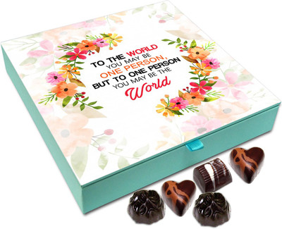 Chocholik Gift Box - To One Person You Are The World Chocolate Box - 9pc Truffles(108 g)
Chocholik Gift Box - To One Person You Are The World Chocolate Box - 9pc Truffles(108 g)