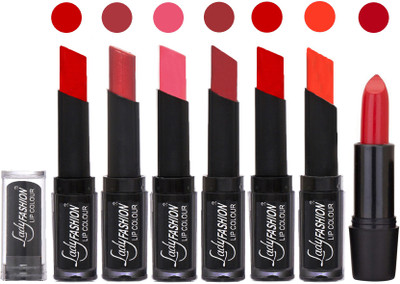 Lady Fashion Lipsticks Set - 7 Fashionable Colors/Long Lasting with Rythm Lip Color 05(Tametto Red, Hot Pink, Baby Pink, Redish Maroon, Tametto Red, Brick Orange)
Lady Fashion Lipsticks Set - 7 Fashionable Colors/Long Lasting with Rythm Lip Color 05(Tametto Red, Hot Pink, Baby Pink, Redish Maroon, Tametto Red, Brick Orange)