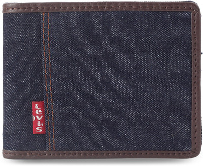 Levi's Men Blue Denim Wallet(8 Card Slots), D.blue