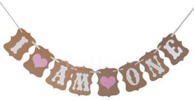 PARTY PROPZ 1ST BIRTHDAY DECORATION/AGE BUNTING SET OF 1 /1ST BIRTHDAY PARTY SUPPLIES Banner(7 ft, Pack of 1)