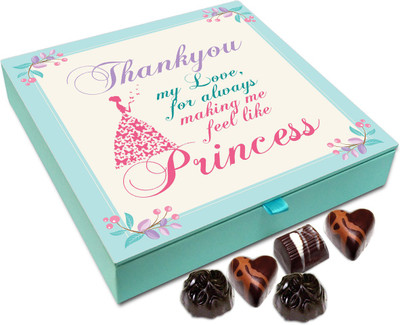 Chocholik Gift Box - Thank You For Making Me Feel Like Princess Chocolate Box - 9pc Truffles(108 g)
Chocholik Gift Box - Thank You For Making Me Feel Like Princess Chocolate Box - 9pc Truffles(108 g)