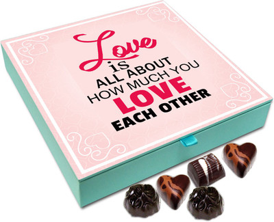 Chocholik Gift Box - Love Is All About How Much You Love Each Other Chocolate Box - 9pc Truffles(108 g)
Chocholik Gift Box - Love Is All About How Much You Love Each Other Chocolate Box - 9pc Truffles(108 g)