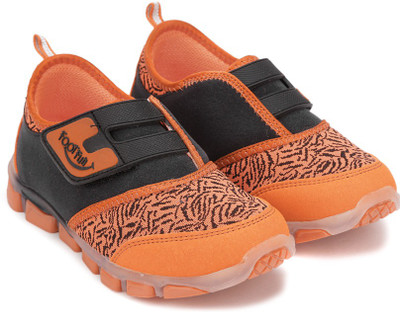 Footfun by Liberty Boys & Girls Velcro Moccasins(Orange