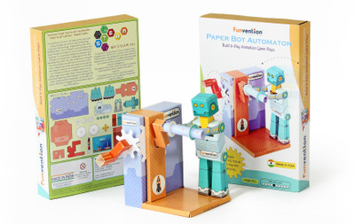 funvention Paper Bot Automaton - 3D Paper Animation DIY Kit(26 Pieces)