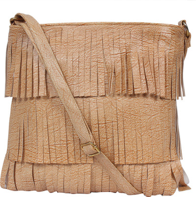 Gracetop Women Casual Tan PU Sling Bag