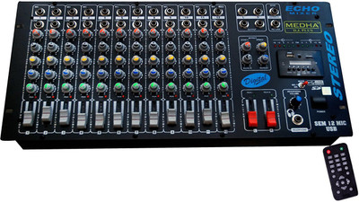 Medha PROFESSIONAL 12 CHANNEL STERO ECHO MIXER WITH DIGITAL MEDIA PLAYER 220 W AV Power Amplifier(Black)
Medha PROFESSIONAL 12 CHANNEL STERO ECHO MIXER WITH DIGITAL MEDIA PLAYER 220 W AV Power Amplifier(Black)