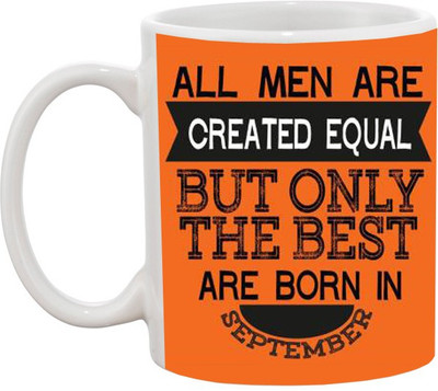 Ashvah Men Are Born in September Ceramic Mug(350 ml), White