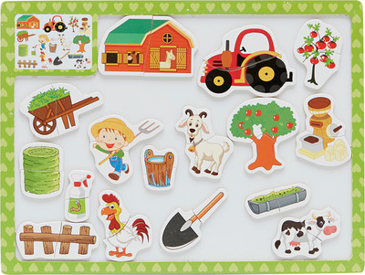 EZ Life Kids Puzzle with Magnetic White Board - Farm(1 Pieces)