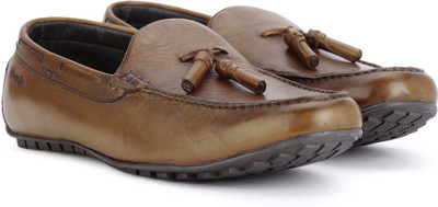 Lee Cooper Leather Slip On Shoes For Men(Tan