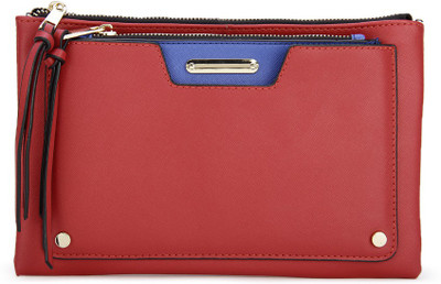 Call It Spring Women Casual Red Genuine Leather, Polyester Sling Bag
