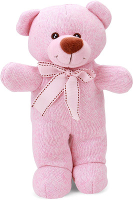 Starwalk Bear Plush Baby Pink Colour with Bow 23 cm - 23 cm(Multicolor)
