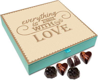 Chocholik Gift Box -Everything Is Better With Love Chocolate Box - 9pc Truffles(108 g)
Chocholik Gift Box -Everything Is Better With Love Chocolate Box - 9pc Truffles(108 g)