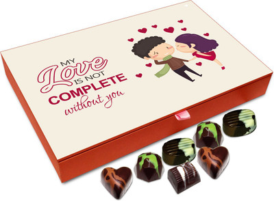 Chocholik Gift Box - My Love Is Not Complete Without You Chocolate Box - 12pc Truffles(144 g)
Chocholik Gift Box - My Love Is Not Complete Without You Chocolate Box - 12pc Truffles(144 g)