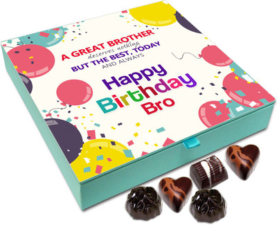 Chocholik Gift Box - A Great Brother Deserves A Great Birthday Chocolate Box - 9pc Truffles(108 g)
Chocholik Gift Box - A Great Brother Deserves A Great Birthday Chocolate Box - 9pc Truffles(108 g)