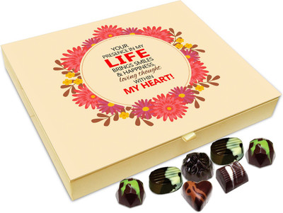 Chocholik Gift Box -You Presence In My Life Brings Smile Chocolate Box - 20pc Truffles(240 g)
Chocholik Gift Box -You Presence In My Life Brings Smile Chocolate Box - 20pc Truffles(240 g)