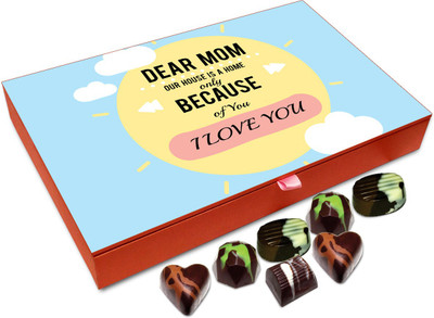 Chocholik Gift Box - House Is Home Because Of Mom Chocolate Box - 12pc Truffles(144 g)
Chocholik Gift Box - House Is Home Because Of Mom Chocolate Box - 12pc Truffles(144 g)