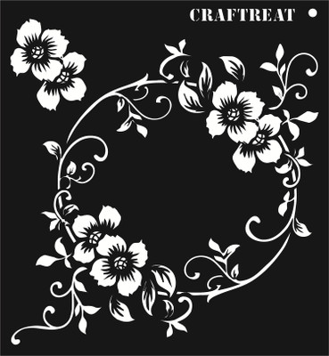 Craftreat Stencil Circle Flourish Stencil(Pack of 1, Flourish)