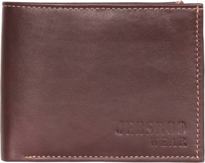 JEBSROO WEAR Men Brown Genuine Leather Wallet(5 Card Slots)