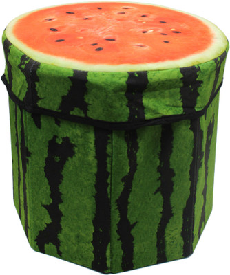 Trendy Watermelon Fruit Design Storage Box(Green)