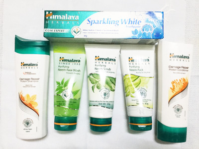 Himalaya Purifying Neem Face Wash, Purifying Neem Scrub Wash, Purifying Neem Pack, Damage Repair Protein Conditioner, Damage Repair Protein Shampoo, Toothpaste(Set of)
Himalaya Purifying Neem Face Wash, Purifying Neem Scrub Wash, Purifying Neem Pack, Damage Repair Protein Conditioner, Damage Repair Protein Shampoo, Toothpaste(Set of)