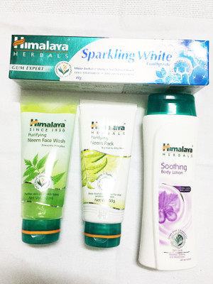 Himalaya Purifying Neem Face Wash, Purifying Neem Pack, Soothing Boy Lotion, Toothpaste(Set of)
Himalaya Purifying Neem Face Wash, Purifying Neem Pack, Soothing Boy Lotion, Toothpaste(Set of)