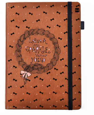 Hamee A5 Notebook(Designer Printed PU Leather Undated A5 Notebook Planner, Tan)