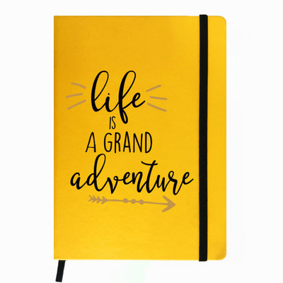 Hamee A5 Notebook(Designer Printed PU Leather Undated A5 Notebook Planner, Yellow)