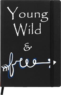 Hamee A5 Notebook(Designer Printed PU Leather Undated A5 Notebook Planner, Black)