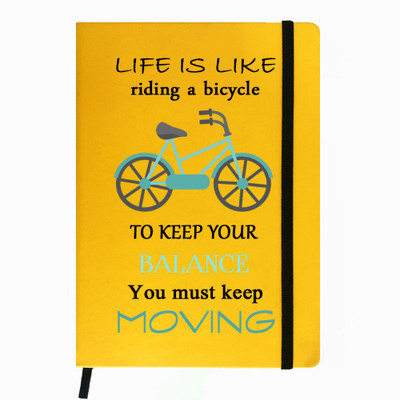 Hamee A5 Notebook(Designer Printed PU Leather Undated A5 Notebook Planner, Yellow)