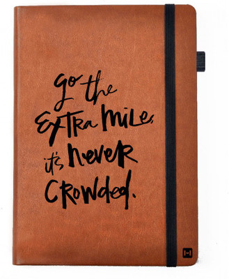 Hamee A5 Notebook(Designer Printed PU Leather Undated A5 Notebook Planner, Tan)