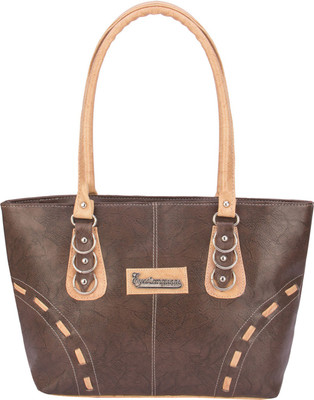 Rosebery Hand-held Bag(Brown, Beige), Beige;brown
