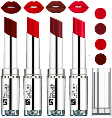 Forsure Wine,Ruby Red,maroon,Romantic Red VELVET MATTE LIPSTICK(Wine,Ruby Red,Maroon,Romantic Red)